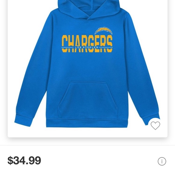Chargers blue hooded sweatshirt 4T - Picture 8 of 8